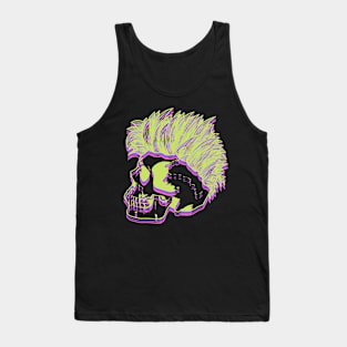 Neon Biker Skull Tank Top